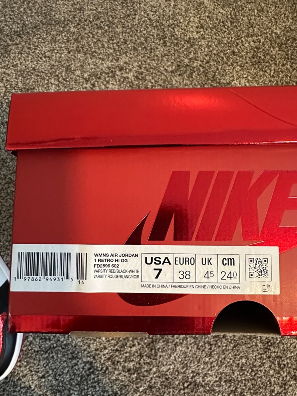 Women’s Air Jordan 1 Retro Hi OH - Picture 2 of 7